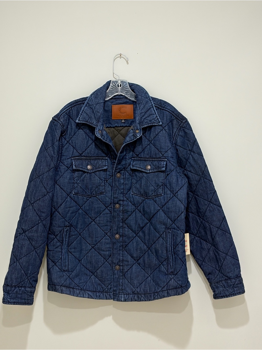 Lucky Brand by Cole Hauser Quilted Denim Shirt Jacket size M